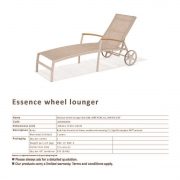 Essence wheel lounger sunbed